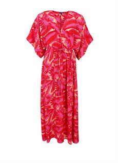 BLACK COLOUR KJOLE, BCLUNA LONG V-NECK DRESS, EPIC PINK